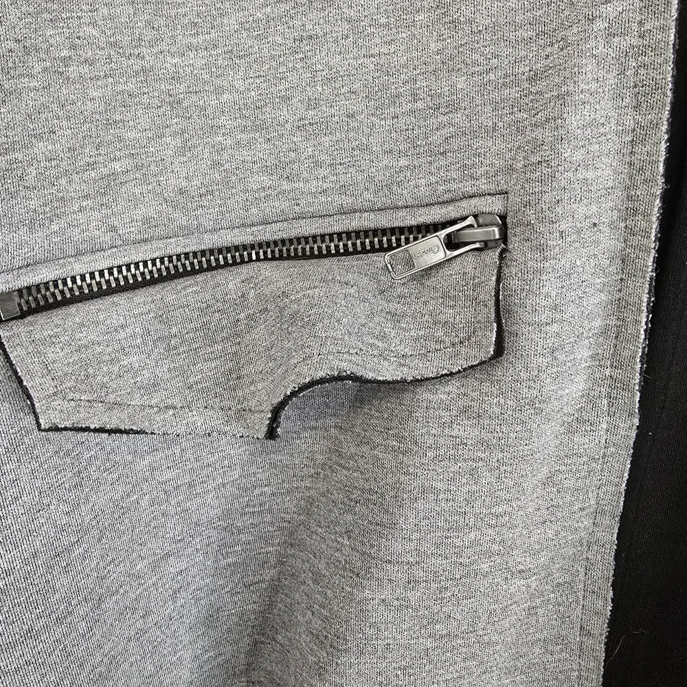 TOPSHOP Gray Sleeveless Open Front Vest with Pockets - Picture 4 of 8